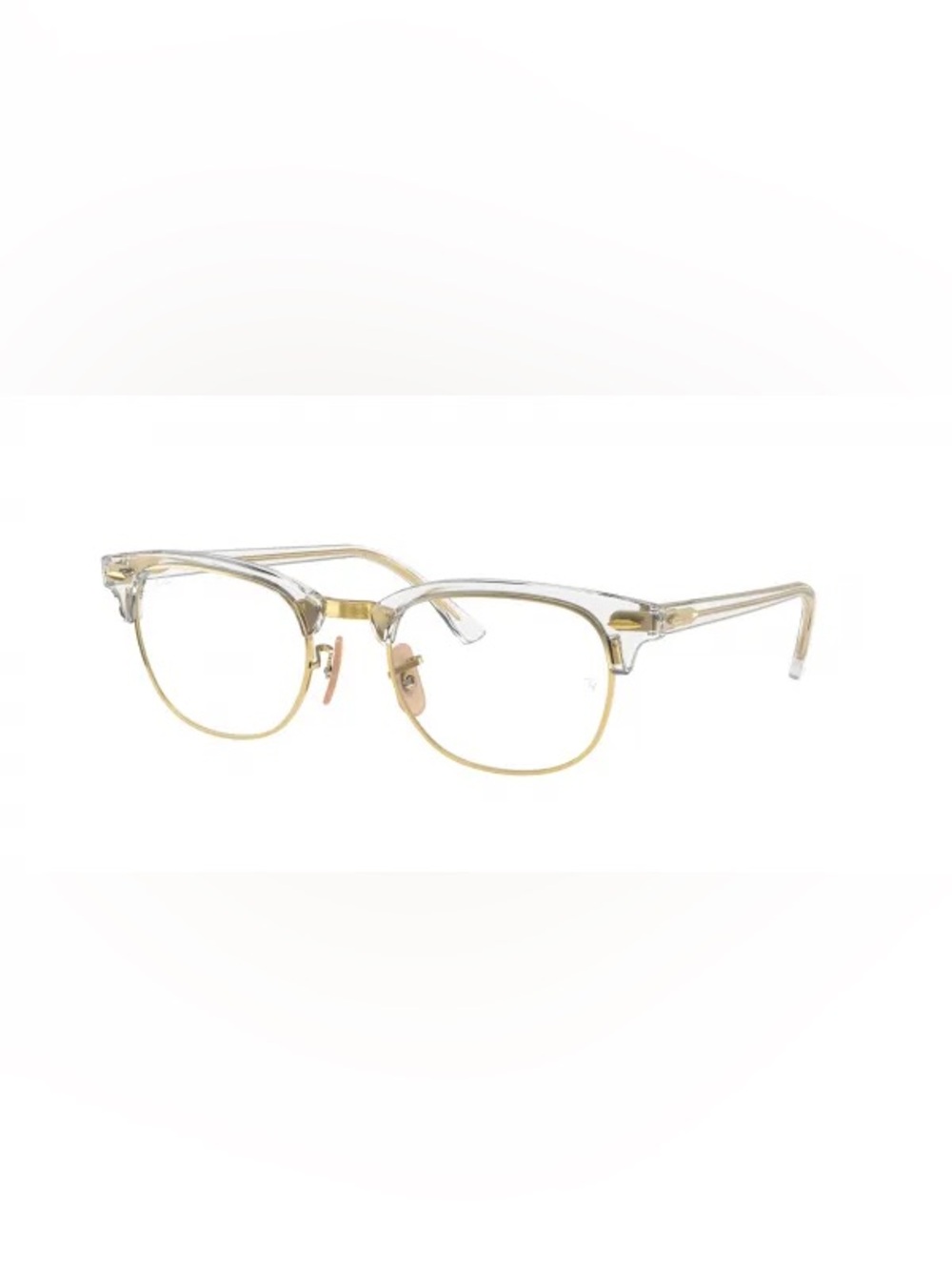 Ray-Ban Clubmaster Eyeglasses Clear Gold RX5154 Frames